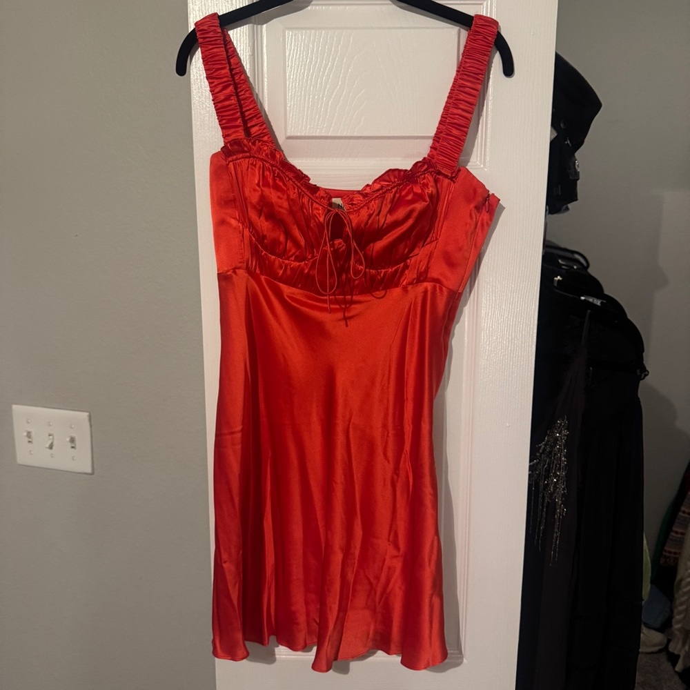 NICHOLAS Red Satin Dress